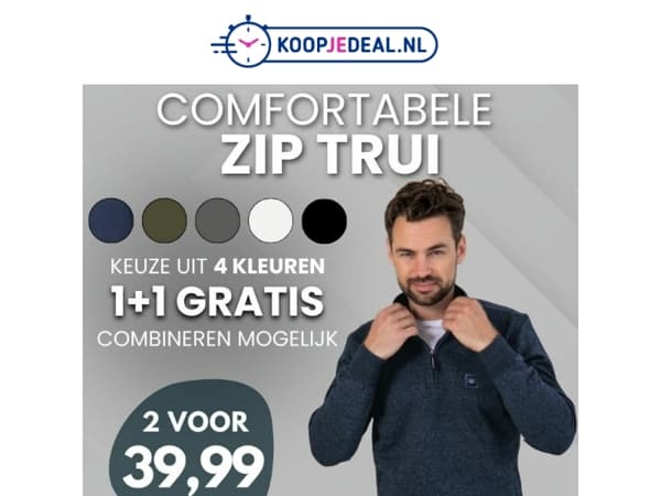 Zip Truien: 2 voor 39,99 💥 Tijdelijk geldig