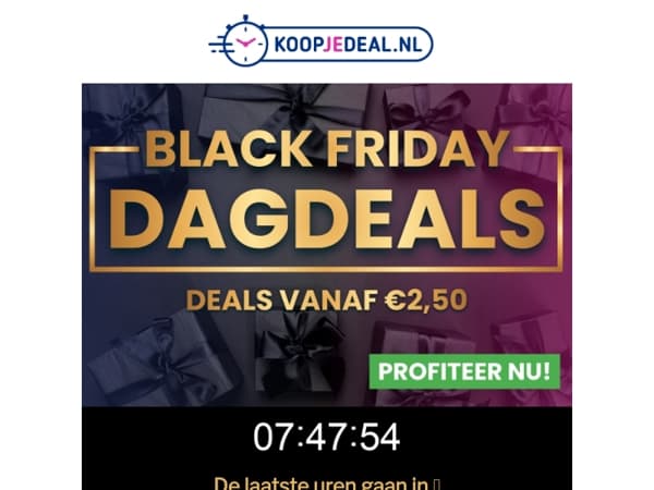 Laatste Kans op Black Friday Korting 🖤⏳