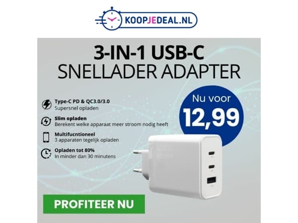Snellader Adapters & Kabels nu 12,99