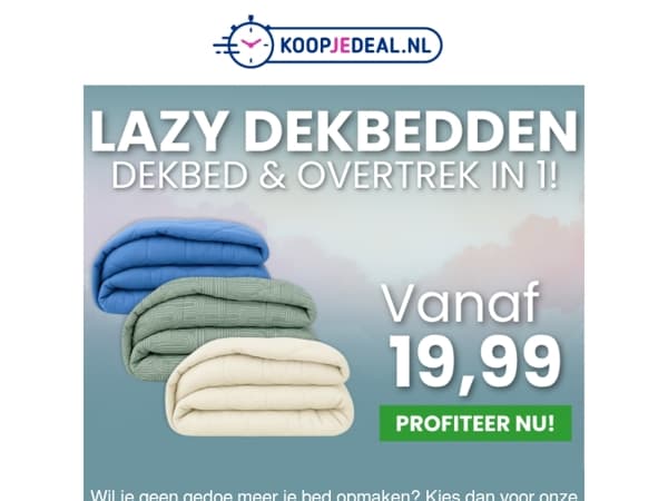 Dekbed & Overtrek in 1 voor 19,99💥