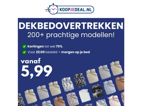 Voordelig Slapen? Nu tot 70% korting!