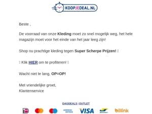 Belangrijk bericht…