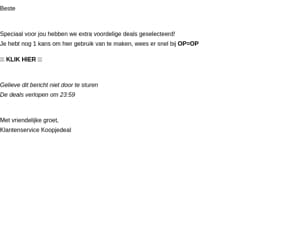 Belangrijk bericht…