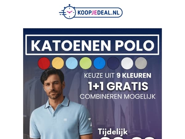 2 Katoenen Polo's voor 29,99 👕