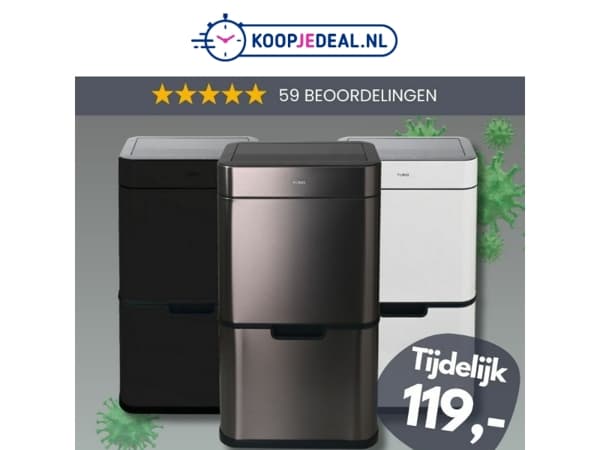 Prullenbak 60L met Flinke Korting 📉