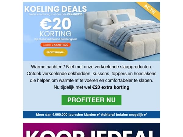 Actie: Verkoelende Slaapproducten ❄️