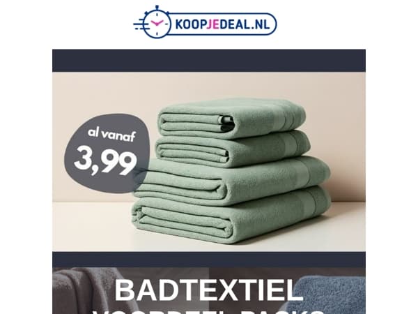 Actie: Badtextiel Outlet 🧺