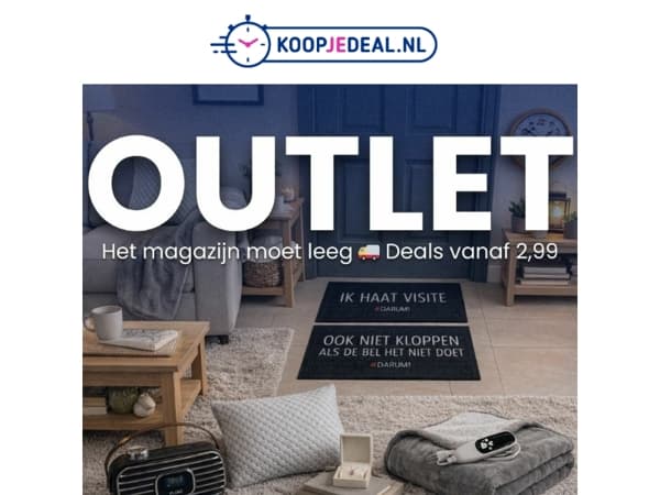 Outlet 🛒 Het Magazijn moet leeg