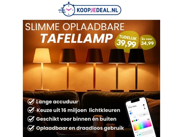Slimme Tafellamp - Binnen & Buiten 💡