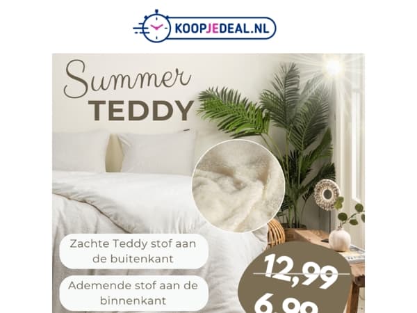 Teddy Dekbedovertrek vanaf 6,99 🧸