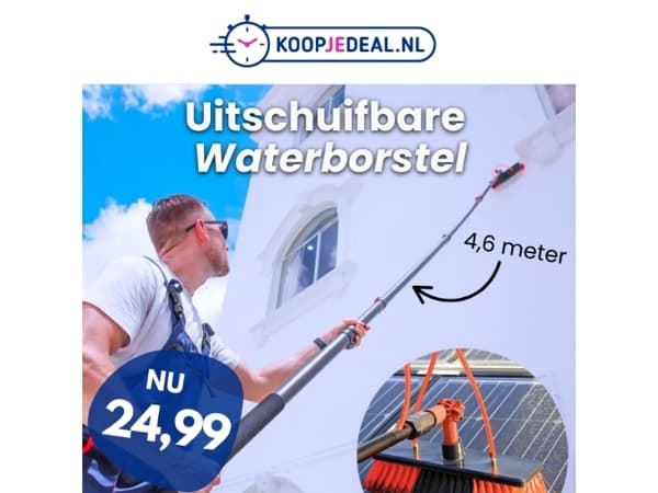 Uitschuifbare Waterborstel nu 24,99 🧹