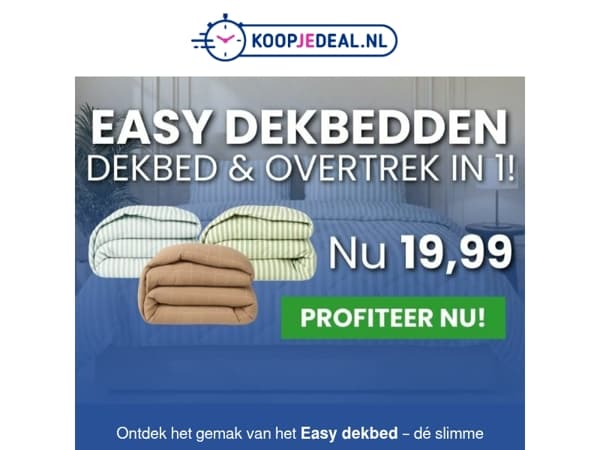 Easy Dekbedden vanaf 19,99 ✨
