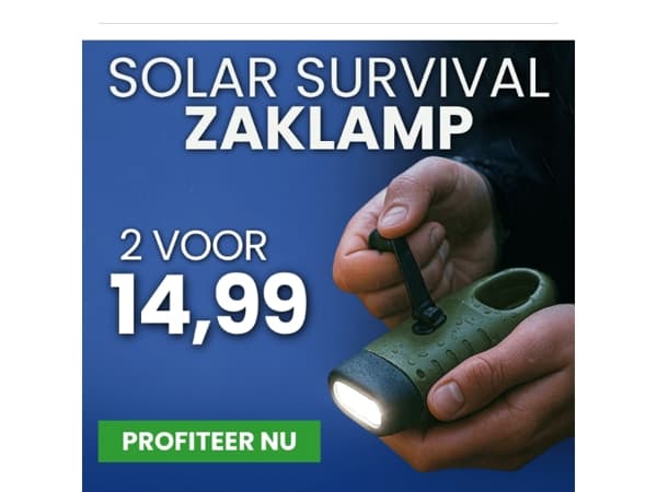 2 Solar Zaklampen voor 14,99 🔦