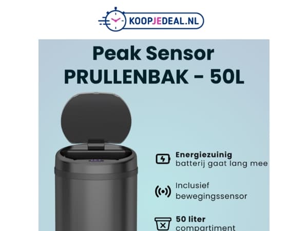 Nieuw: Peak Prullenbak voor 49,99 🗑️