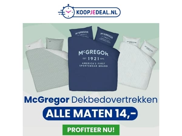 McGregor Dekbedovertrekken nu 14,-