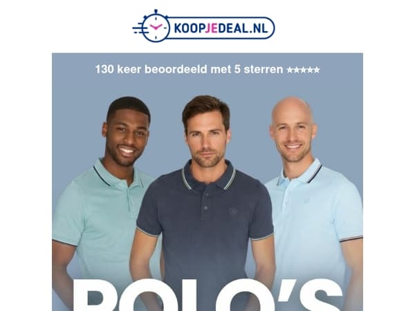 Katoenen Polo's nu 17,99 👕