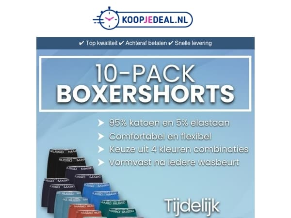 10 Boxershorts voor maar 29,99⁉️