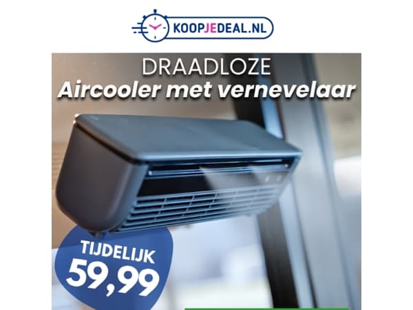 NU: Draadloze Aircooler 59,99 ❄️