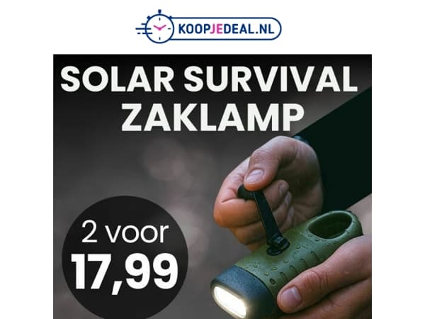 1+1 GRATIS: Zaklampen op Zonne-Energie!