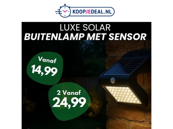 Actie: Solar Buitenlamp met Sensor 💡