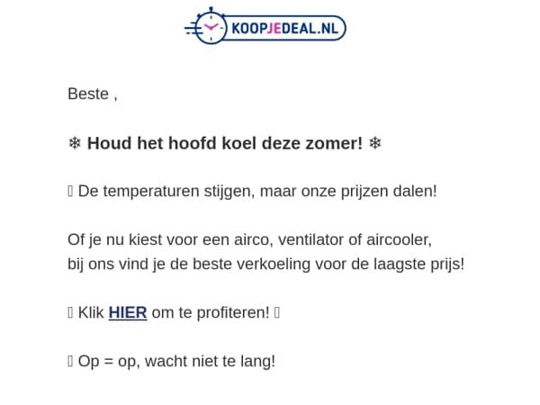Voordelig Koel Blijven? Shop Nu!