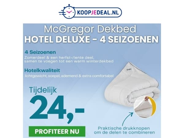 McGregor 4-Seizoenen Dekbed 24,- ☁️