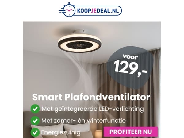Plafondventilator met LED Licht 🌬️