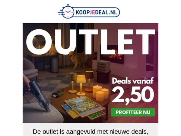 Outlet = Aangevuld met Nieuwe Deals 📉