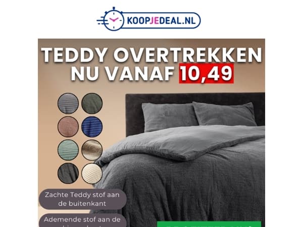 Dekbedovertrek Teddy nu 10,49 🐻