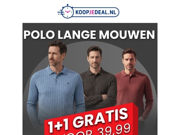 2 Lange Mouwen Polo's voor 39,99?
