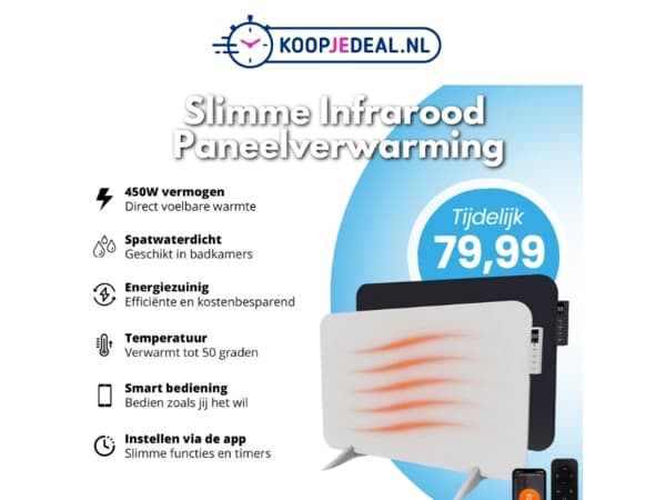 Slimme Paneelverwarming nu 79,99 🌡️