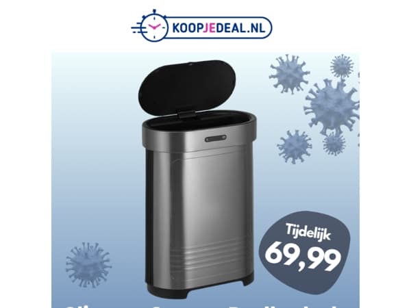 Sensor Prullenbak 60L met korting!