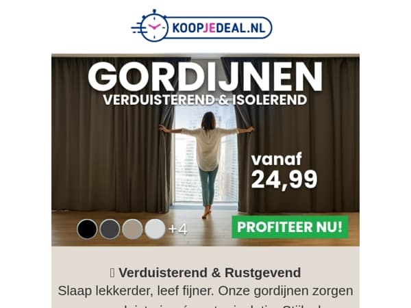 Actie: Gordijnen vanaf €24,99 ✨