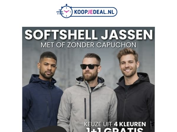 2 Softshell Jassen voor 59,99 🧥