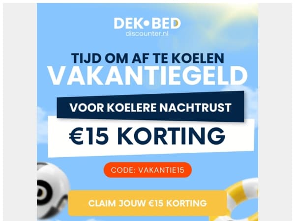 Tijdelijk €15 korting voor jou!