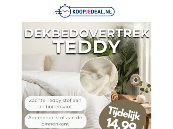 Actie: Dekbedovertrek Teddy nu 14,99❗
