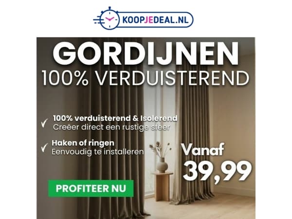 100% Verduisterende Gordijnen Kopen?