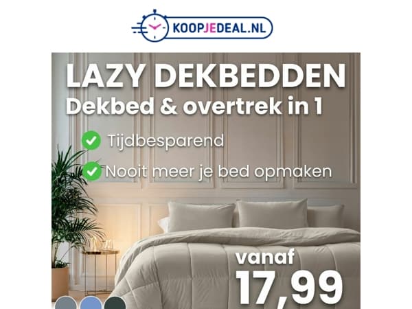 Dekbed en Overtrek in één NU 17,99❗