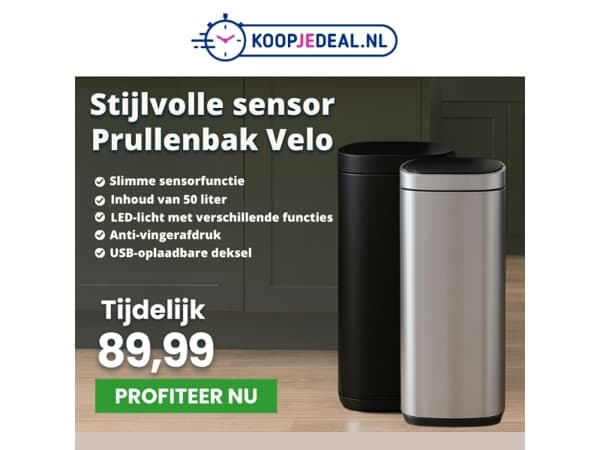 Nieuw: Luxe Sensor Prullenbakken 🗑️