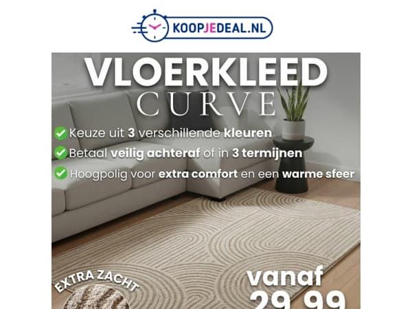Nieuw: Vloerkleed Curve nu 24,99 ✨