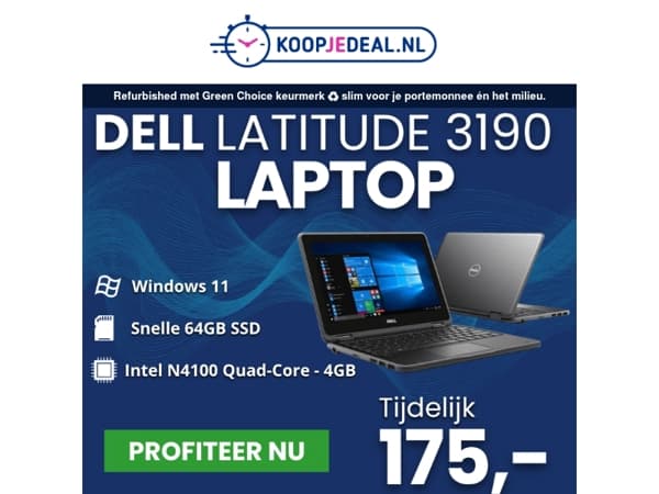Dell Laptop nu slechts 175,- 👨🏻‍💻