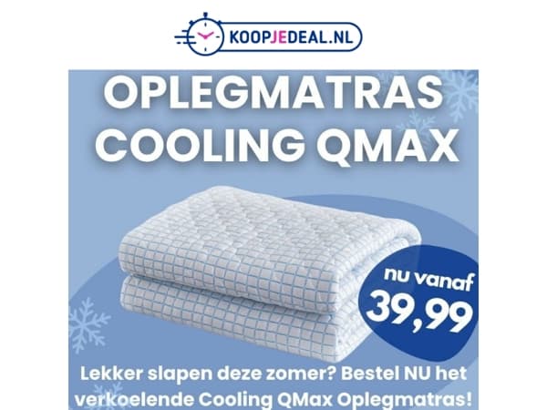 Nieuw: Verkoelend Oplegmatras ❄️
