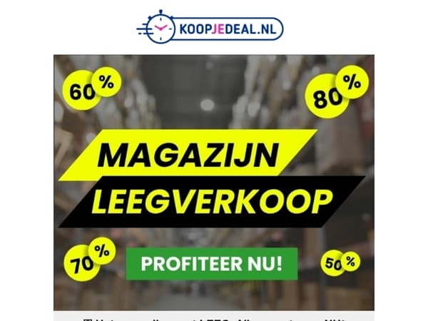 Het magazijn moet NU Leeg 🚨