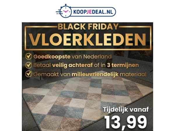 Actie: Vloerkleden vanaf 13,99 💥