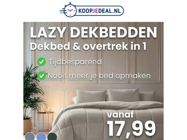 Dekbed + Overtrek in 1! Nu: 17,99
