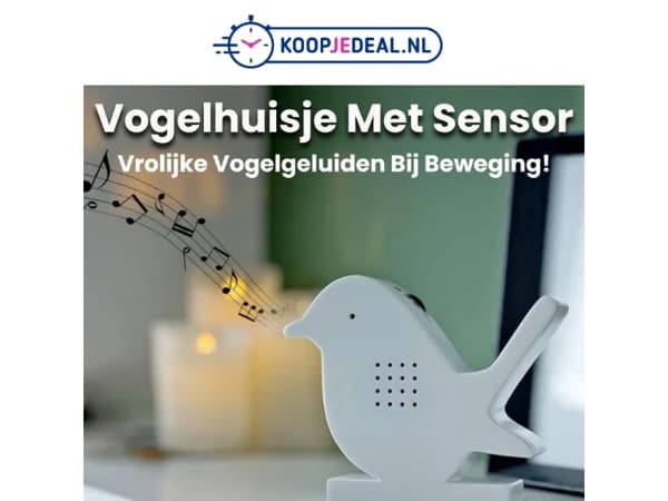 Vogelhuisje met Sensor nu 19,99 🦜