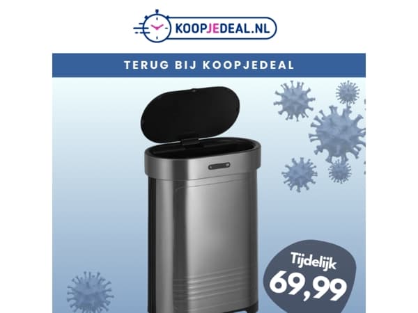 Prullenbak 60L met Flinke Korting 📉