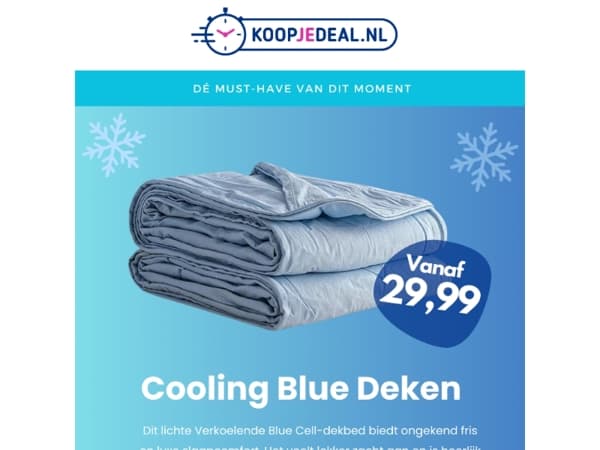 Verkoelend Deken tijdelijk 29,99 ❄️