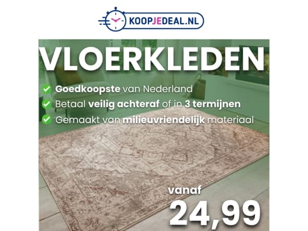 Vloerkleden voor 24,99 ✨