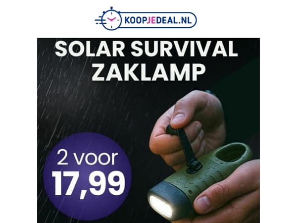 2 Solar Zaklampen nu 17,99 🔦
